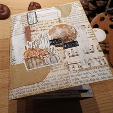 Handgefertigtes Mini-Notizbuch „Fall Vibes“ – Taschenformat 11,25 x 13,75 cm 