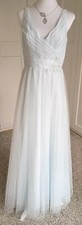 Abendkleid Ballkleid Abiball Brautjungfern Gr. 36 Zartes Hellblau modern vintage