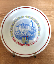 Porzellan Teller MZ Stadt Zschopau  Schloss Wildeck Motorrad DKW Dicker Heinrich