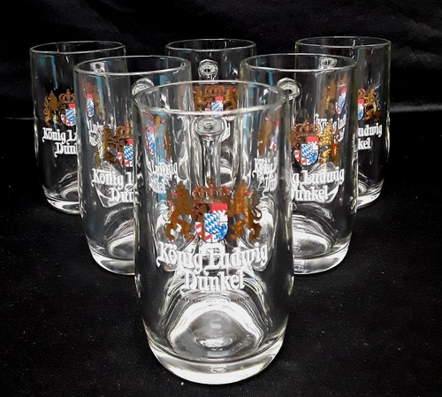 Bierkrug mit henkel - henkel, glas