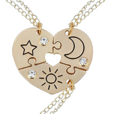 3 Stück BFF Halskette für 3