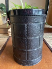 Eisbehälter schwarz Retro Vintage Lederoptik Eiskübel