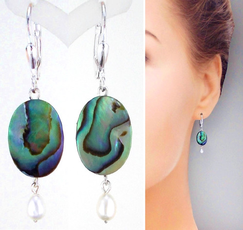 Abalone paua muschel ohrringe - paua,