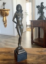 Bronzefigur jungfrau skulptur - bronzefigur,