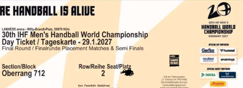 Tickets handball wm - handball,