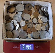 Pappkiste mlt 5 kg intern. Kursmünzen-Konvolut aus Haushaltsauflösung Lot 6!