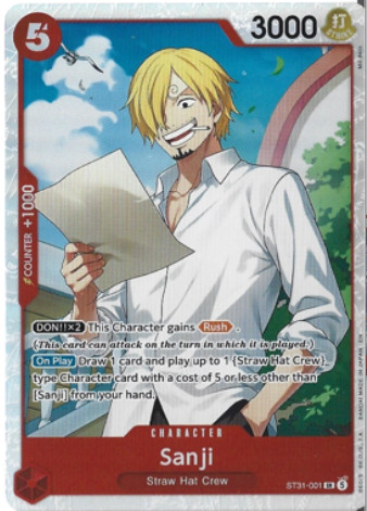 Sanji st31 001 starter deck - sanji, st31-001
