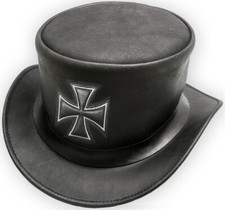 Leder Zylinder Biker Kreuz