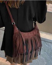 Mode Damen Kuriertasche Quaste