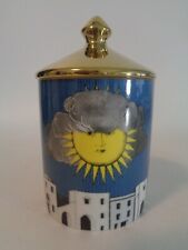 Piero Fornasetti Milano Style Objekt Dose mit Deckel Duftkerze H 14cm,  Ø 8cm