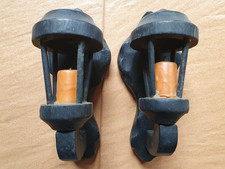 2 St. Holz-Wandleuchten mit Kerze antik retro vintage