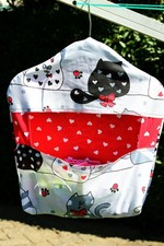 Klammertasche, Klammerbeutel,Klammersäckchen, Handarbeit, selbst genäht