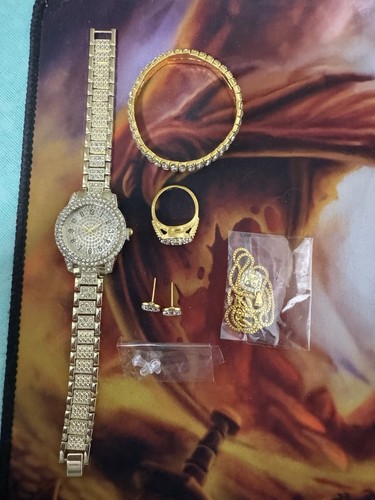 Schmuckset goldfarben mit - goldfarben,