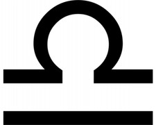 Aufkleber Sternzeichen Waage