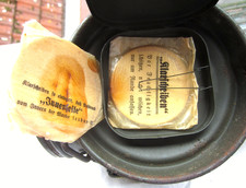 Gasmaske Behälter  Büchse Dose Wehrmacht mit 2x Klarscheiben 1943 ? gut erhalten