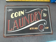 Blechschild Coin Laundry ( Waschsalon ) 20cm x 30cm