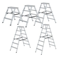 MUNK Stufen-Stehleiter beidseitig begehbar Stufenleiter Leiter Bockleiter