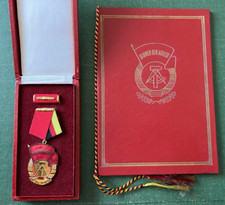 DDR Medaille + Urkunde -