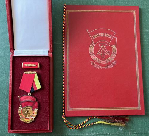 Ddr medaille urkunde - ddr,