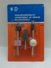 Schleifkörper Schleifstifte Satz 5 tlg 6mm Polieraufsätze Köpfe (B65)