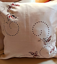 2 Sofa Kissen Bezug  Weinrot