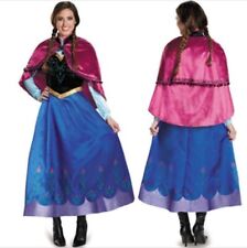 Damen Kostüm Eiskönigin Anna Kleid Fasching Karneval Prinzessin XS S M L XL Blau