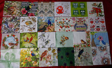 30 Servietten Konvolut Vögel 33x33 Set 023