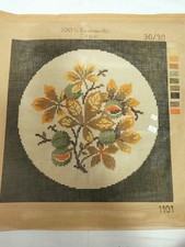 Bedruckter Stramin, Blumen