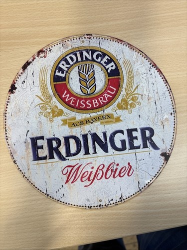 Erdinger weißbier blechschild - erdinger,