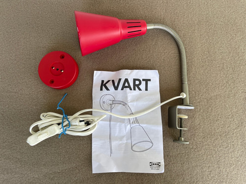 Ikea lampe kvart rot - "kvart",