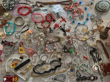 Modeschmuck & Trödel Konvolut | Bastler Lot Sammlung Schrott defekt K