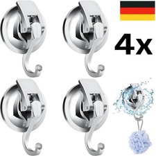4tlg Saugnapf Haken Saughaken Hebelsauger Saugnäpfe Handtuchhalter Wandhaken Set