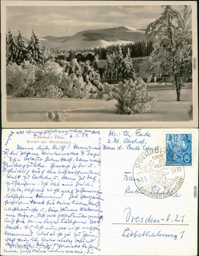 Ansichtskarte oberhof - ansichtskarte,