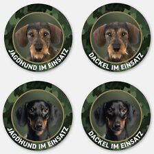 Premium Dackel Aufkleber fürs Auto Rauhaardackel Kurzhaardackel Dachshund