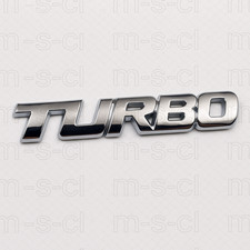 3D Turbo Emblem Zeichen Chrom