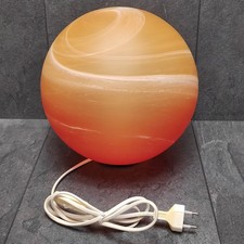 Wofi Leuchten Lampe Kugel Orange Tischlampe Vintage Saturn Retro • Ca. 24,5cm
