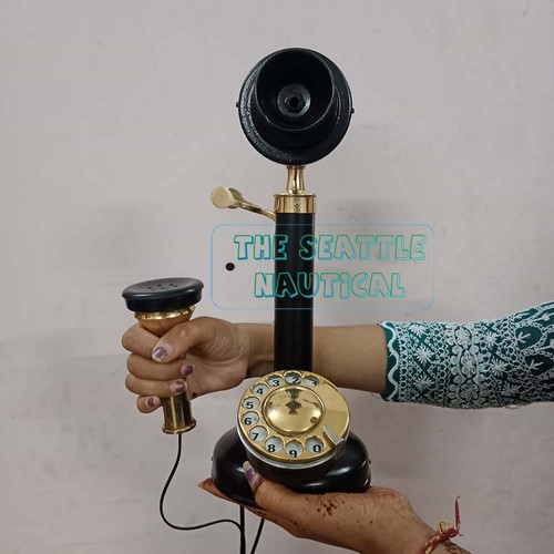 Antik messing telefon - antik,
