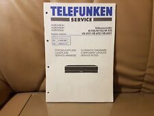 Telefunken M 930 / M 932 / M935 /  VR 6921 / VR 6931 / VR 6941 Manual