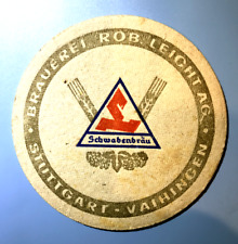Alter Bierdeckel , Brauerei ROB . LEICHT Schwabenbräu , Stuttgart / BW #6106#