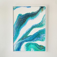 Abstraktes Acryl Pouring