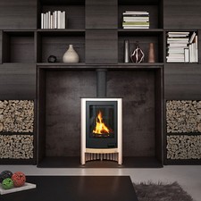 Warmluftofen Masterflamme Piccolo I Cream 7 kW Werkstattofen Kaminofen