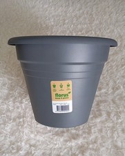 FLORUS Blumentopf Pflanztopf Balkongeländer grau 30cm Neu
