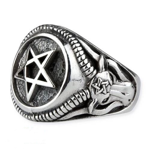 Ring gothic pentagramm - ring,