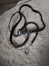 Hunde-Führleine Hunde-Leine Mexica Leder-Leine; Länge 200cm, 1,8 cm breit 