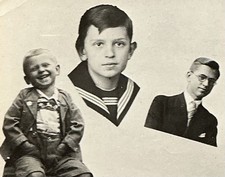 Fotomontage 1934 Junge in drei Aufnahmen  versch.Altersstufen Matrosenanzug Foto