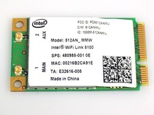 Intel Wifi Link 5100 512AN_MMW Wireless WLAN Mini-PCI-Express Card bis 300 Mbps