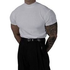 Herren T-Shirt hoher Kragen