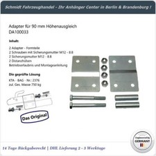Höhenadapter / Höhenausgleich für Zugmaul / Kugelkupplung bei DDR Anhänger