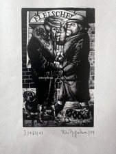 Peter Pfefferkorn - Fleischerei -  signiert 1979