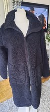 Toller weicher Teddy Fell Plüsche Mantel schwarz Gr. M L